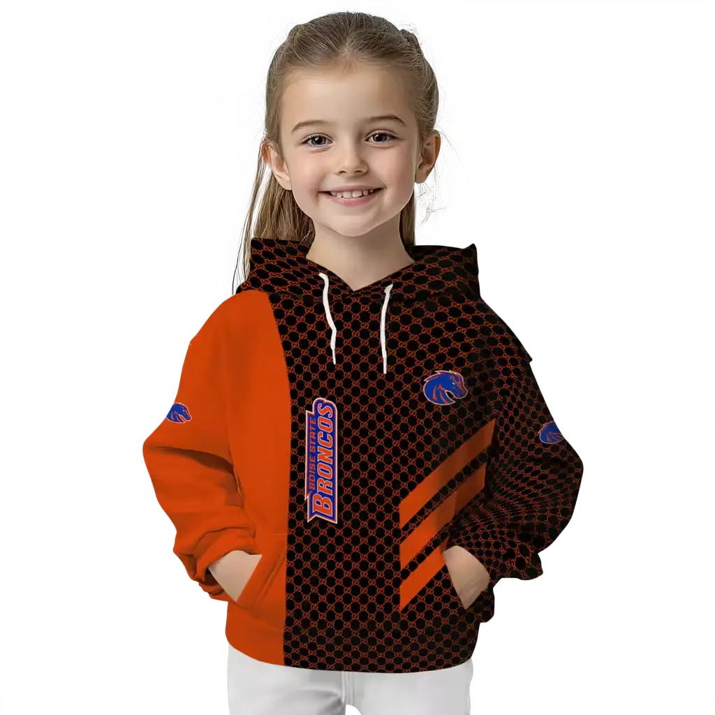 boise state broncos monogram pattern orange hoodie top rated boise state broncos monogram pattern orange hoodie top rated