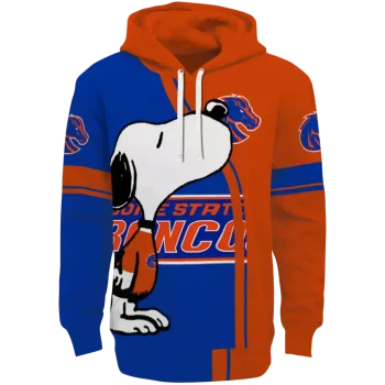 boise state broncos playful snoopy orange hoodie best selling