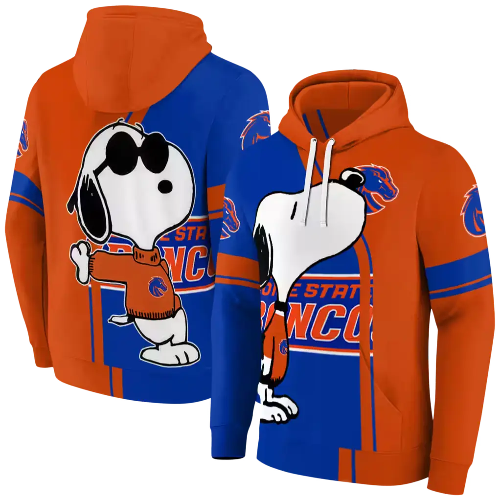 boise state broncos playful snoopy orange hoodie fashion forward boise state broncos playful snoopy orange hoodie fashion forward