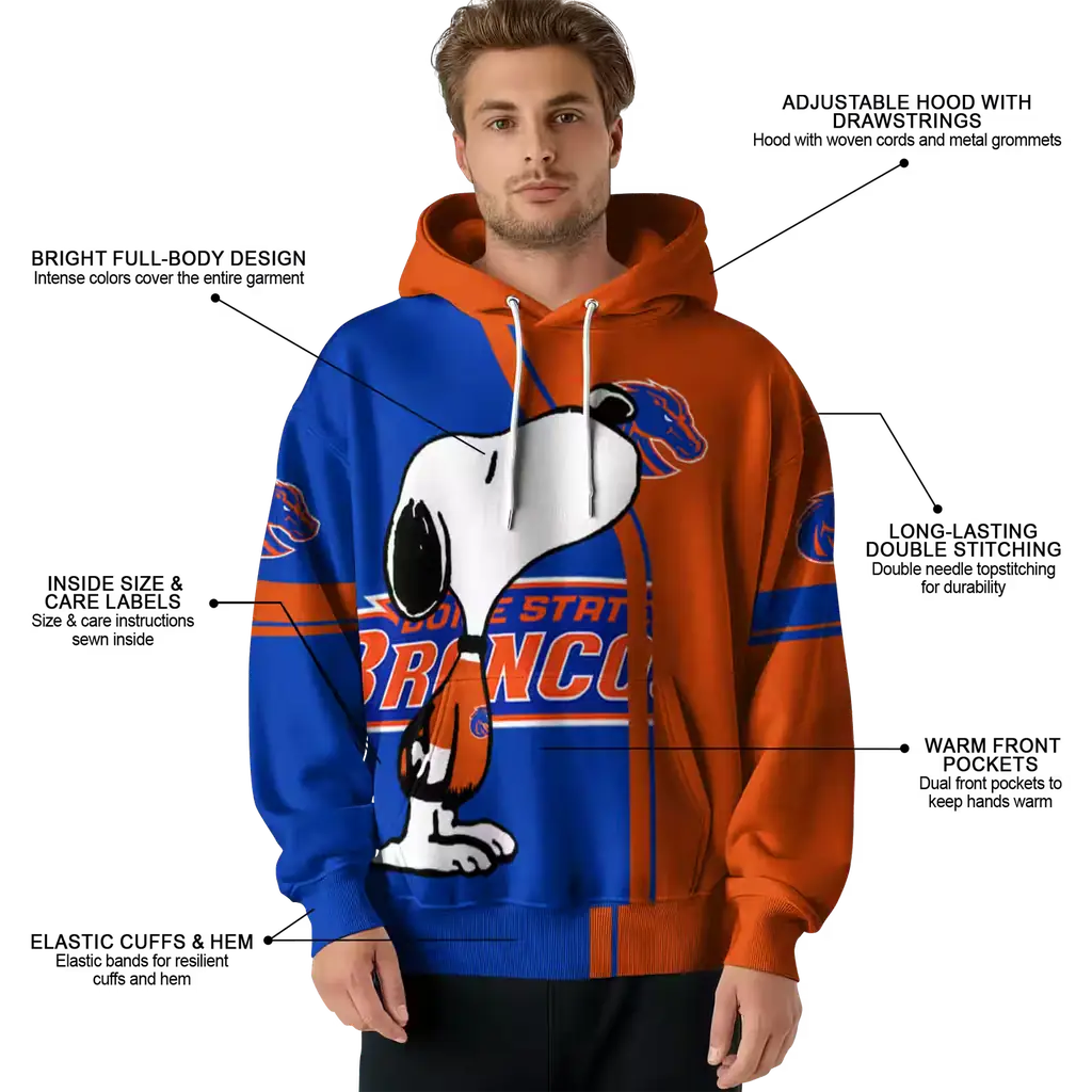 boise state broncos playful snoopy orange hoodie latest model boise state broncos playful snoopy orange hoodie latest model