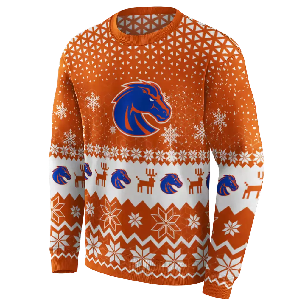 boise state broncos reindeer motif orange hoodie new arrival boise state broncos reindeer motif orange hoodie new arrival