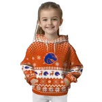 boise state broncos reindeer motif orange hoodie best selling