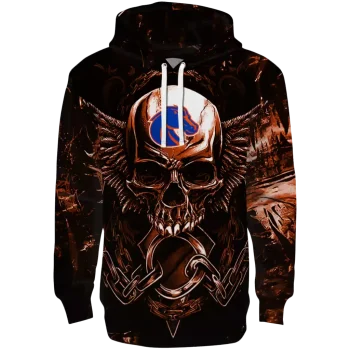 boise state broncos skull artwork orange black hoodie best selling