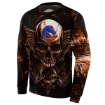 boise state broncos skull artwork orange black hoodie best selling