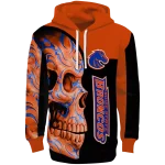 boise state broncos skull motif orange black hoodie best selling