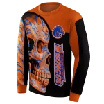 boise state broncos skull motif orange black hoodie best selling