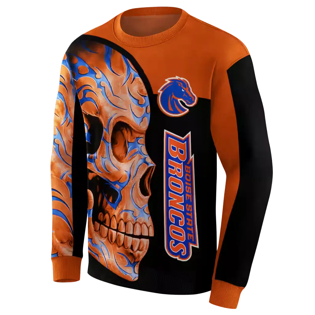 boise state broncos skull motif orange black hoodie new arrival boise state broncos skull motif orange black hoodie new arrival