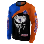 boise state broncos skull punisher blue black hoodie best selling