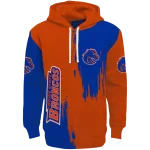 boise state broncos splatter effect orange hoodie best selling