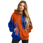 boise state broncos splatter effect orange hoodie best selling