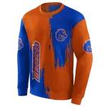 boise state broncos splatter effect orange hoodie best selling