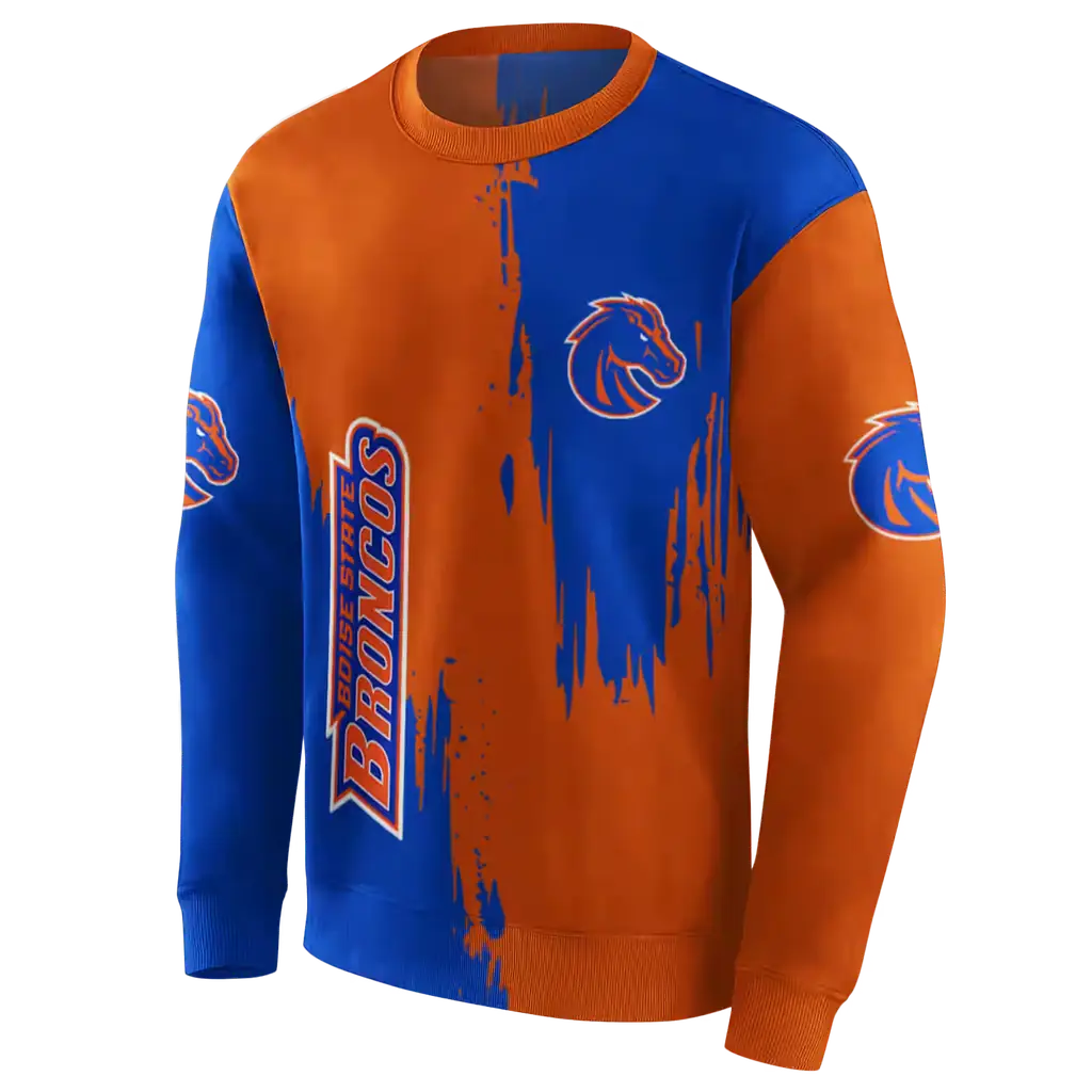 boise state broncos splatter effect orange hoodie new arrival boise state broncos splatter effect orange hoodie new arrival