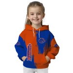 boise state broncos splatter effect orange hoodie best selling