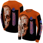 boise state broncos sugar skull orange black hoodie best selling