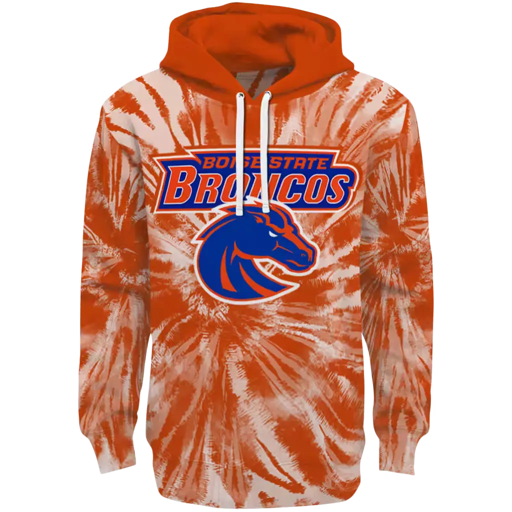 boise state broncos tie dye pattern orange hoodie best selling boise state broncos tie dye pattern orange hoodie best selling
