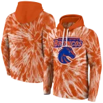 boise state broncos tie dye pattern orange hoodie best selling