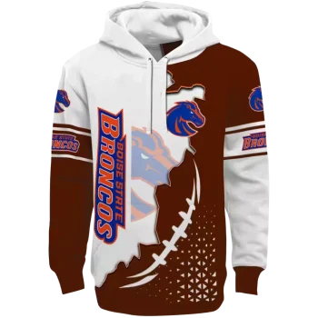 boise state broncos triangular pattern orange white hoodie best selling