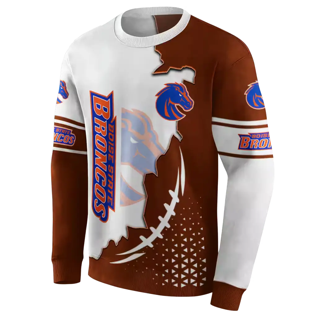 boise state broncos triangular pattern orange white hoodie new arrival boise state broncos triangular pattern orange white hoodie new arrival