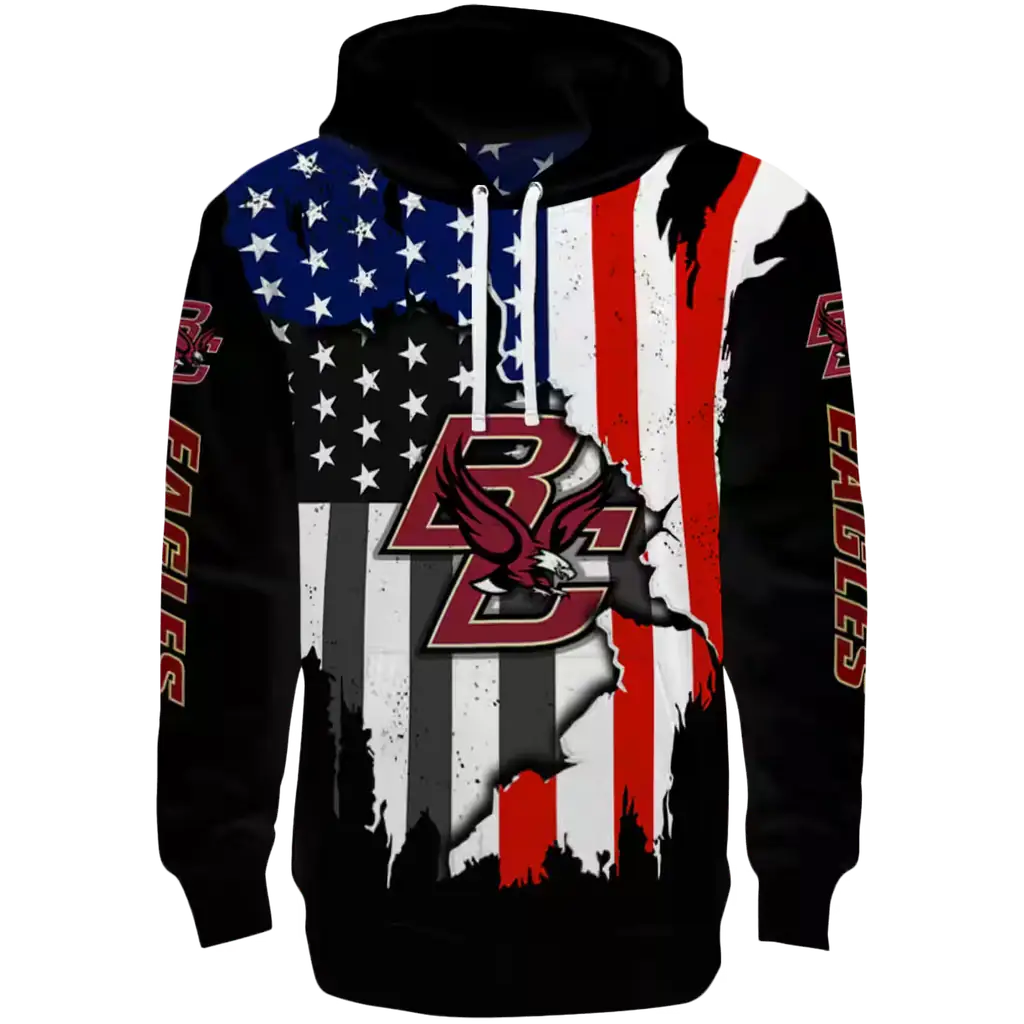 boston college eagles american pride black hoodie best selling boston college eagles american pride black hoodie best selling