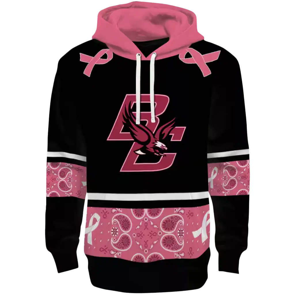 boston college eagles awareness ribbon black pink hoodie best selling boston college eagles awareness ribbon black pink hoodie best selling