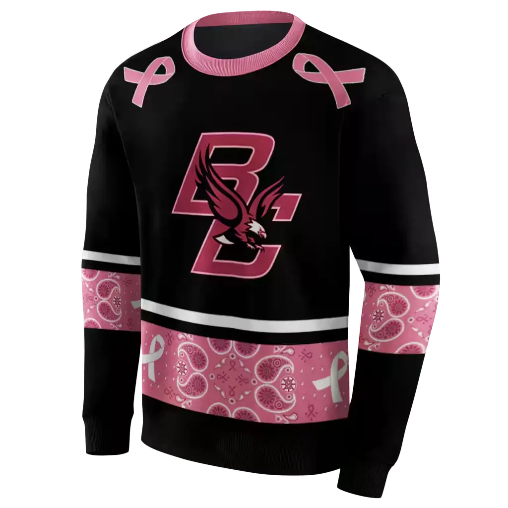 boston college eagles awareness ribbon black pink hoodie new arrival boston college eagles awareness ribbon black pink hoodie new arrival
