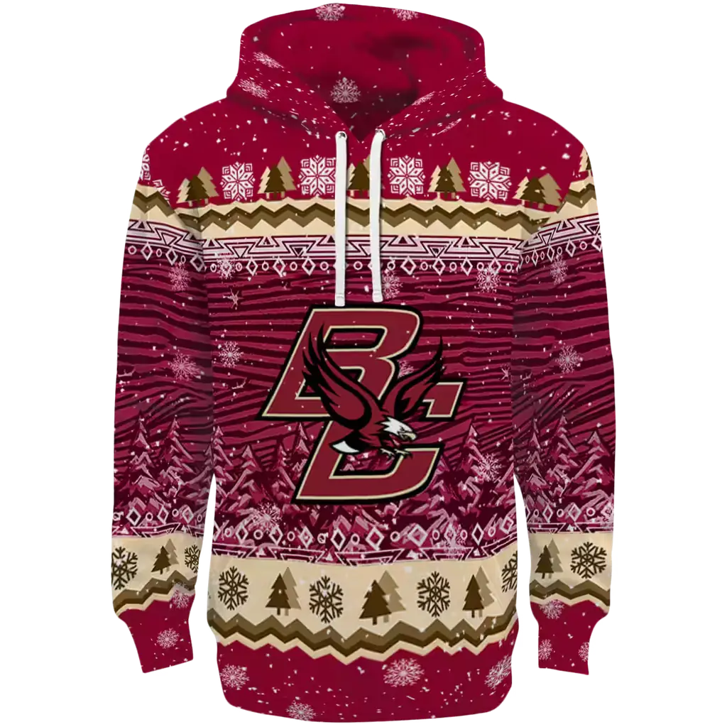 boston college eagles christmas trees maroon hoodie best selling boston college eagles christmas trees maroon hoodie best selling