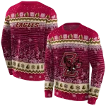 boston college eagles christmas trees maroon hoodie best selling