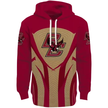 boston college eagles concentric lines maroon black hoodie best selling