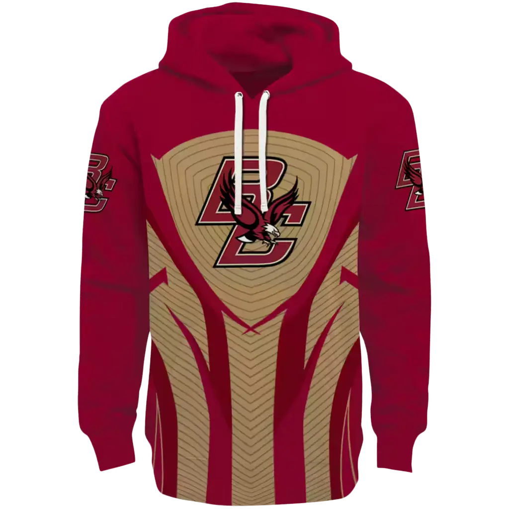 boston college eagles concentric lines maroon black hoodie best selling boston college eagles concentric lines maroon black hoodie best selling