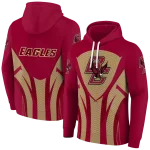 boston college eagles concentric lines maroon black hoodie best selling
