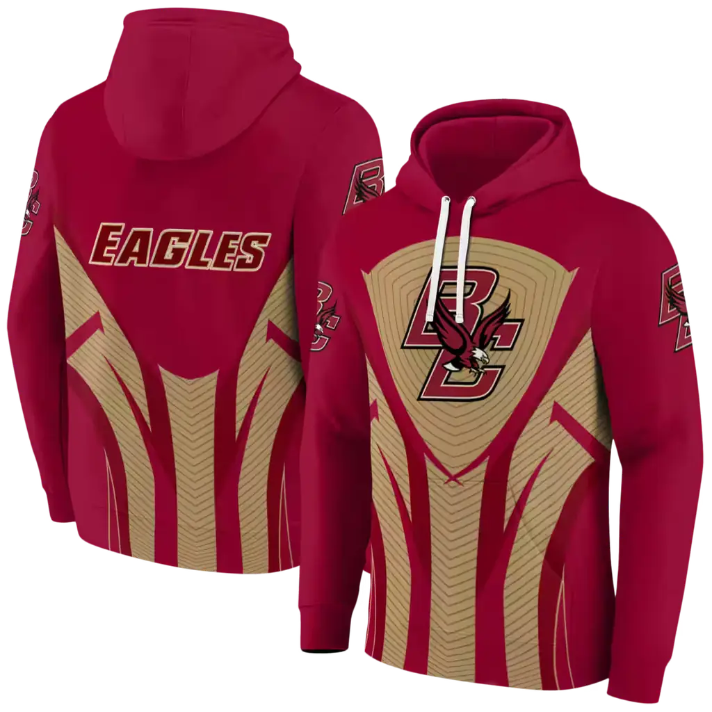 boston college eagles concentric lines maroon black hoodie fashion forward boston college eagles concentric lines maroon black hoodie fashion forward