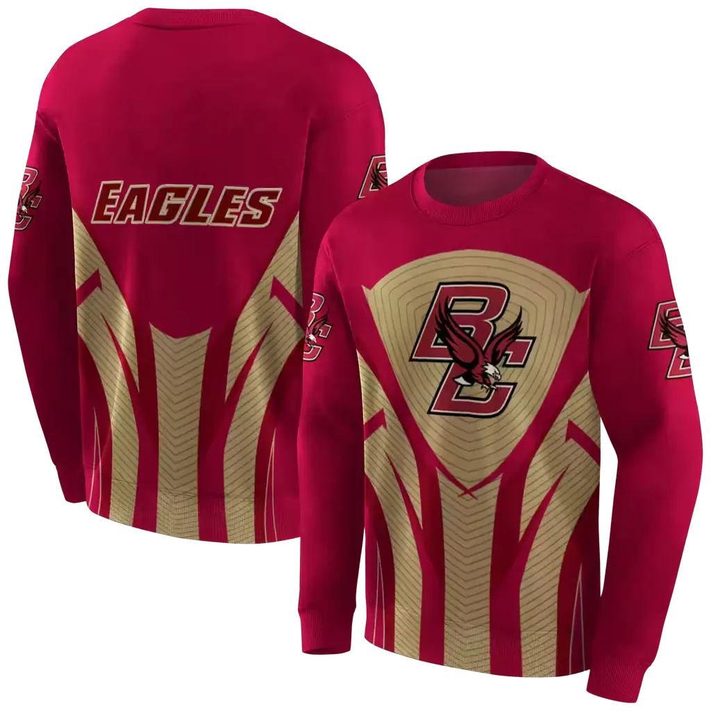 boston college eagles concentric lines maroon black hoodie premium grade boston college eagles concentric lines maroon black hoodie premium grade