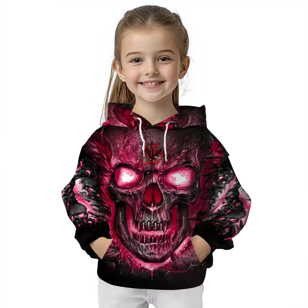 boston college eagles demonic skull maroon black hoodie top rated boston college eagles demonic skull maroon black hoodie top rated