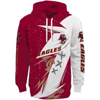 boston college eagles dynamic slash maroon white hoodie best selling