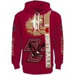 boston college eagles football heartbeat maroon hoodie best selling