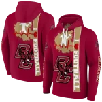 boston college eagles football heartbeat maroon hoodie best selling