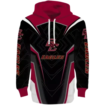 boston college eagles futuristic pattern maroon black hoodie best selling