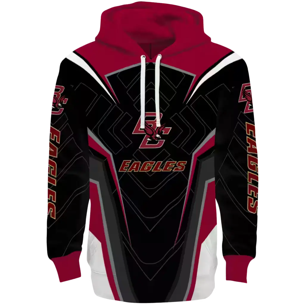 boston college eagles futuristic pattern maroon black hoodie best selling boston college eagles futuristic pattern maroon black hoodie best selling