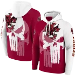 boston college eagles graphic punisher maroon white hoodie best selling