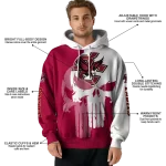 boston college eagles graphic punisher maroon white hoodie best selling