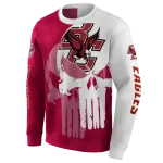 boston college eagles graphic punisher maroon white hoodie best selling
