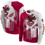 boston college eagles graphic punisher maroon white hoodie best selling