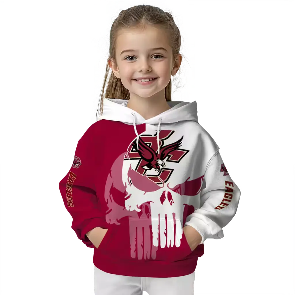 boston college eagles graphic punisher maroon white hoodie top rated boston college eagles graphic punisher maroon white hoodie top rated