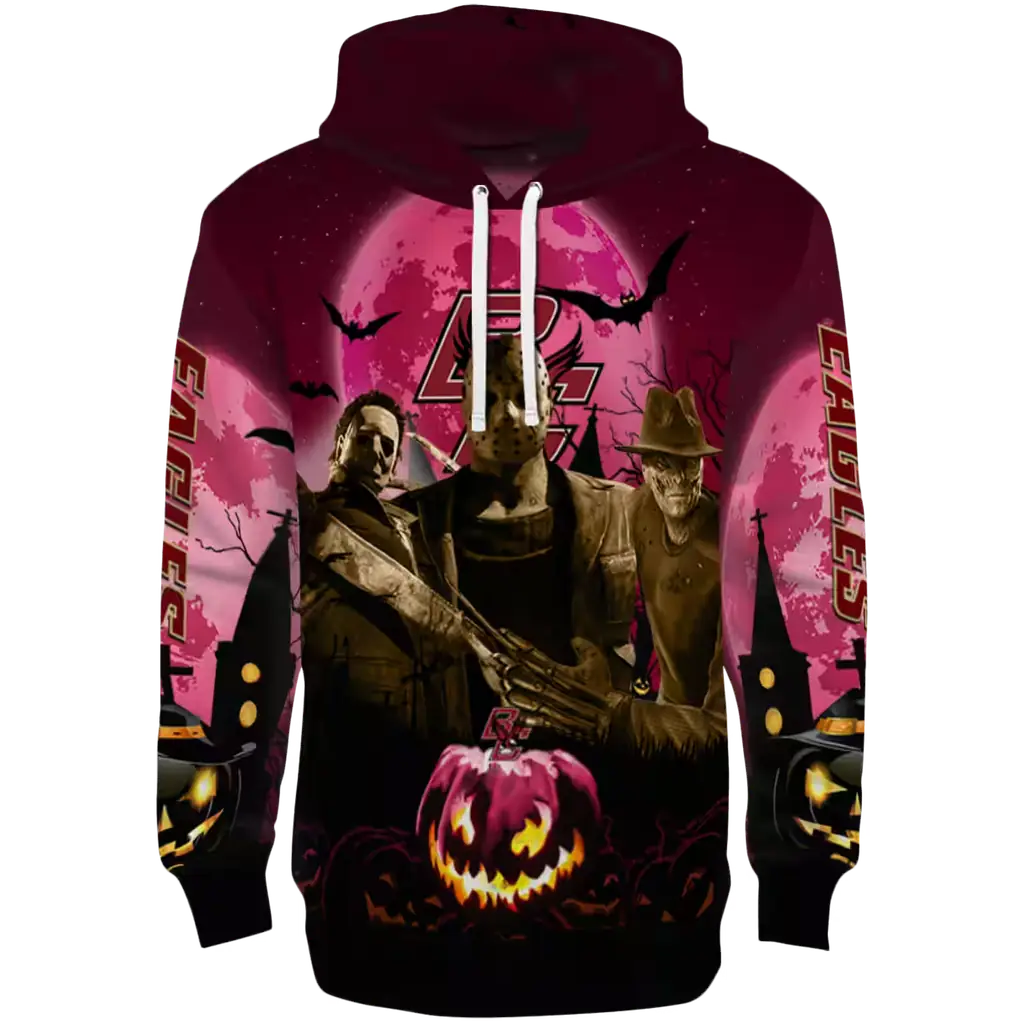 boston college eagles halloween vibes maroon black hoodie best selling boston college eagles halloween vibes maroon black hoodie best selling