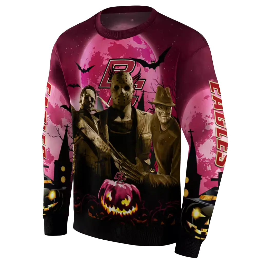 boston college eagles halloween vibes maroon black hoodie new arrival boston college eagles halloween vibes maroon black hoodie new arrival