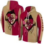 boston college eagles heartbeat graphic maroon hoodie best selling