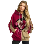 boston college eagles heartbeat graphic maroon hoodie best selling