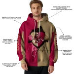 boston college eagles heartbeat graphic maroon hoodie best selling