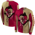 boston college eagles heartbeat graphic maroon hoodie best selling