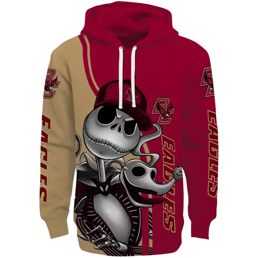 boston college eagles jack skellington maroon hoodie best selling boston college eagles jack skellington maroon hoodie best selling